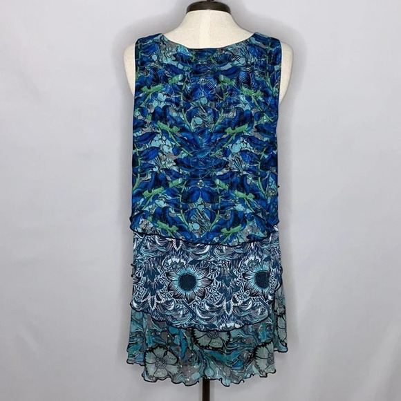 Desigual Locomotion Layered Dress in Blues - Small - Picture 4 of 10